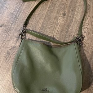Coach Green Leather Shoulder Bag